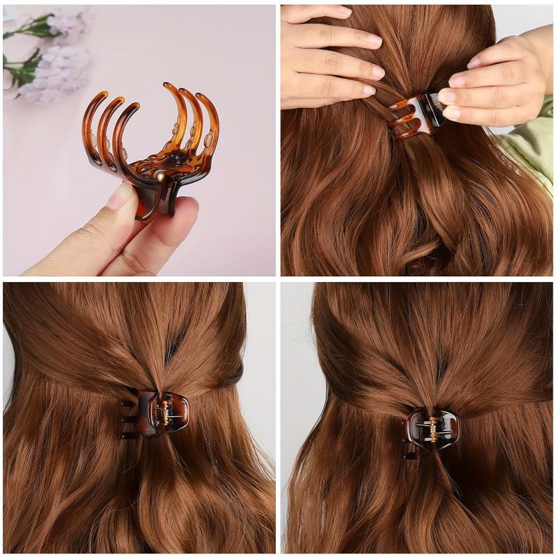 [Ponytail Clips] Set of 6 Small High Ponytail Claw Clips | Must-Have Hair Accessory for Women, Perfect for Securing Hair at The Back of The Head 3