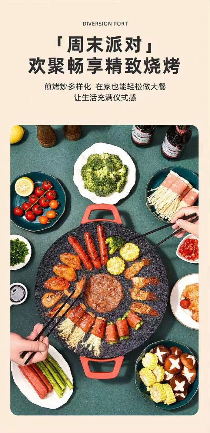 Product Introduction of Korean-Style Electric Baking Pan Outdoor Electric Oven Student Barbecue Household Multi-Functional Non-Stick Pan Barbecue Plate Factory Wholesale 10