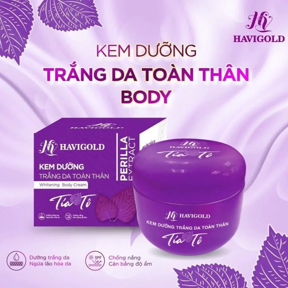 CHÍNH HÃNG Kem dưỡng trắng da toàn thân hương nước hoa - Dưỡng Body - Tía Tô HAVIGOLD