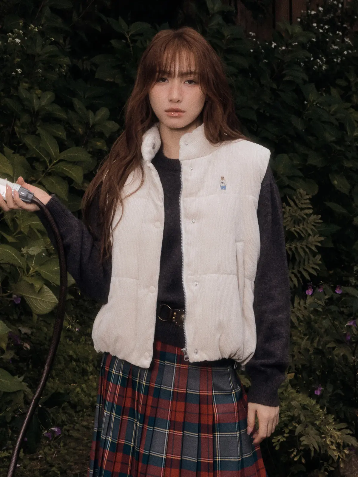WHOAU Áo Phao Corduroy Padding Vest_WHVWE4912F Nữ Top