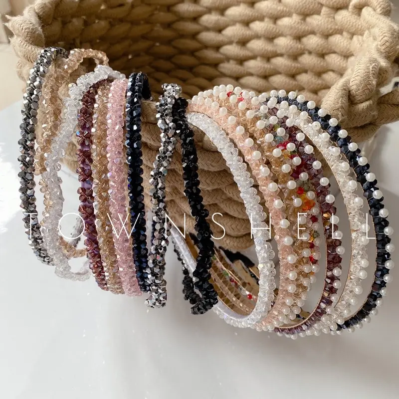 Town Shell korean pearl headband / Bando korea Mutiara Monte-monte Blink Blink Girly Retro Bando Dewasa