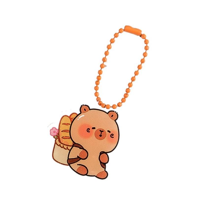Dây Chuyền Chìa Khóa Capybara Đáng Yêu, Vip, Chất Liệu Acrylic, Móc Chìa Khóa Hoạt Hình, Phụ Kiện Túi Xách, Mặt Hàng Quà Tặng, Hàng Mới Về 3