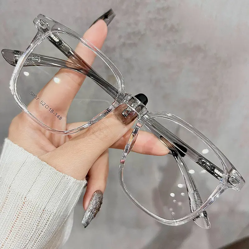 Fashion Women Large Square Glasses Light Clear Eyeglasses Ultralight Unisex Transparent Computer Glasses