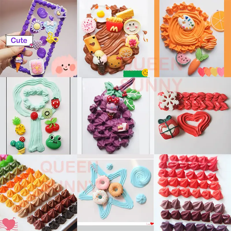 100GR Deco Whipped Cream Solid Pastel Krim Casing HP Topping Hiasan Decoden Case Handphone Simulation Fake Cream 6