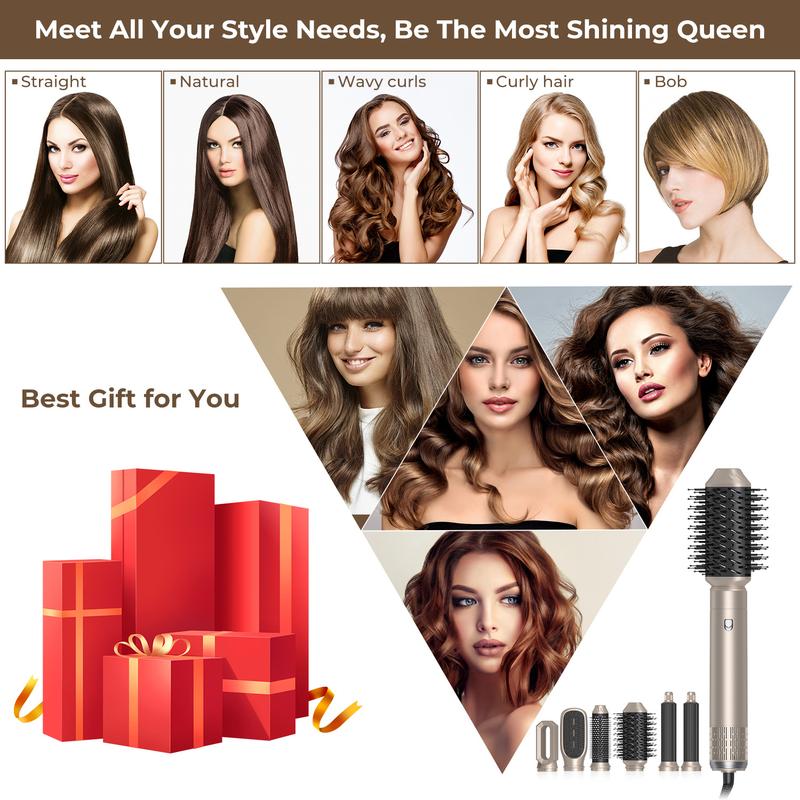 Product Introduction of Automatic suction hot air comb multi-function hair dryer 5-in-1 curling iron straightener Comfort Curler Hair Curler 10