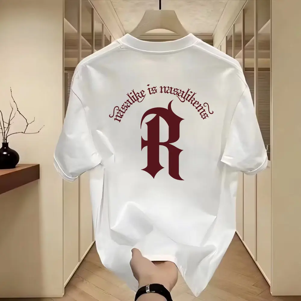Casual Fashion Top 100% Cotton Loose Unisex T-shirt