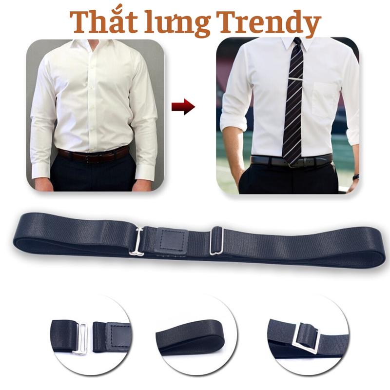 Đai giữ áo cố định áo sơ mi và áo polo không bị xô lệch - dây nịt thít tà áo khi sơ vin giữ áo thẳng Thắt lưng trendy