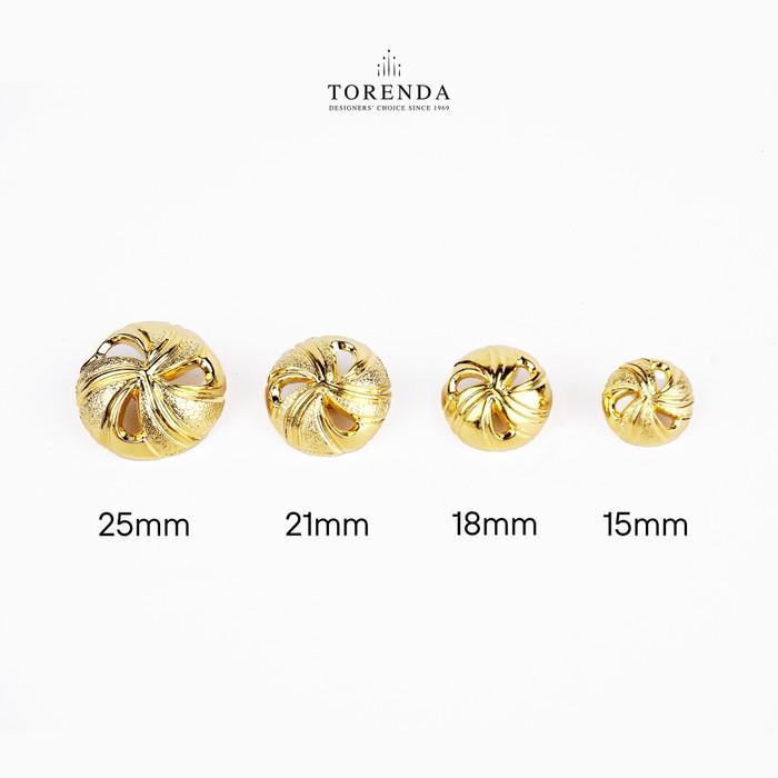 Gambar Torenda Kancing Jepang Emas Grosir Gold Button Motif Swirl Wind / Pcs - 15mm dari Torenda Kota Administrasi Jakarta Pusat 4 Tokopedia