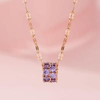 Gambar Dilapisi emas 18 karat Kalung dengan pinggang kecil, baja titanium, tidak kehilangan warna XL-10-190 Emas Perhiasan - warna merah muda dari GardenofDreamsS6 Kota Administrasi Jakarta Barat 3 Tokopedia