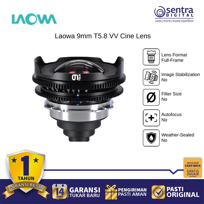 Gambar Laowa 9mm T5.8 Zero-D VV Cine Lens Smooth Manual Focus dari Sentra Digital Kota Surabaya Tokopedia