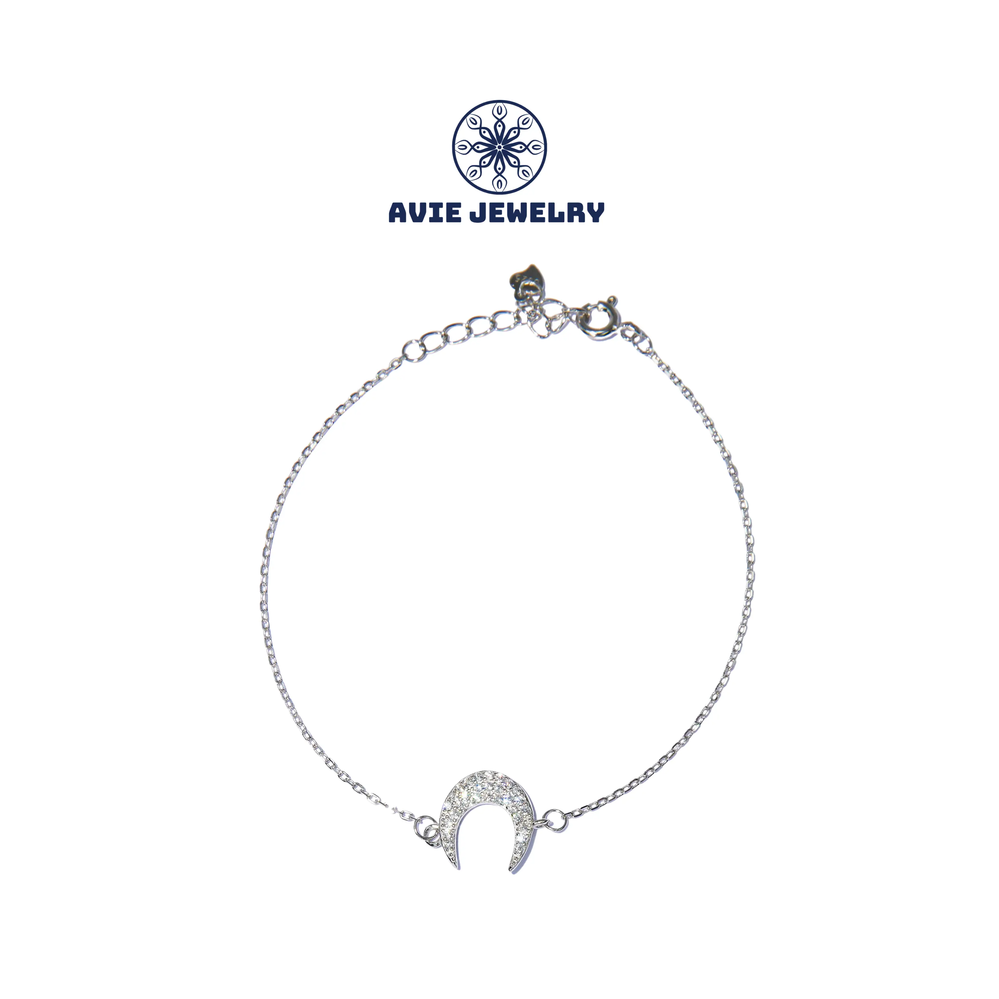 Lắc tay nữ bạc 925 AVIE Vầng trăng Lấp Lánh Khúc nguyệt Tinh tế Nhẹ Nhàng AVIE JEWELRY LTAVIE0123Lắc tay nữ bạc 925 AVIE Vầng trăng Lấp Lánh Khúc nguyệt Tinh tế Nhẹ Nhàng AVIE JEWELRY LTAVIE0123