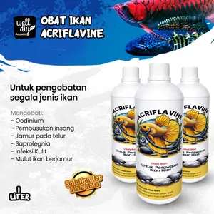 Acriflavine Obat Ikan Kuning Anti Jamur Bakteri Virus - 1 Liter