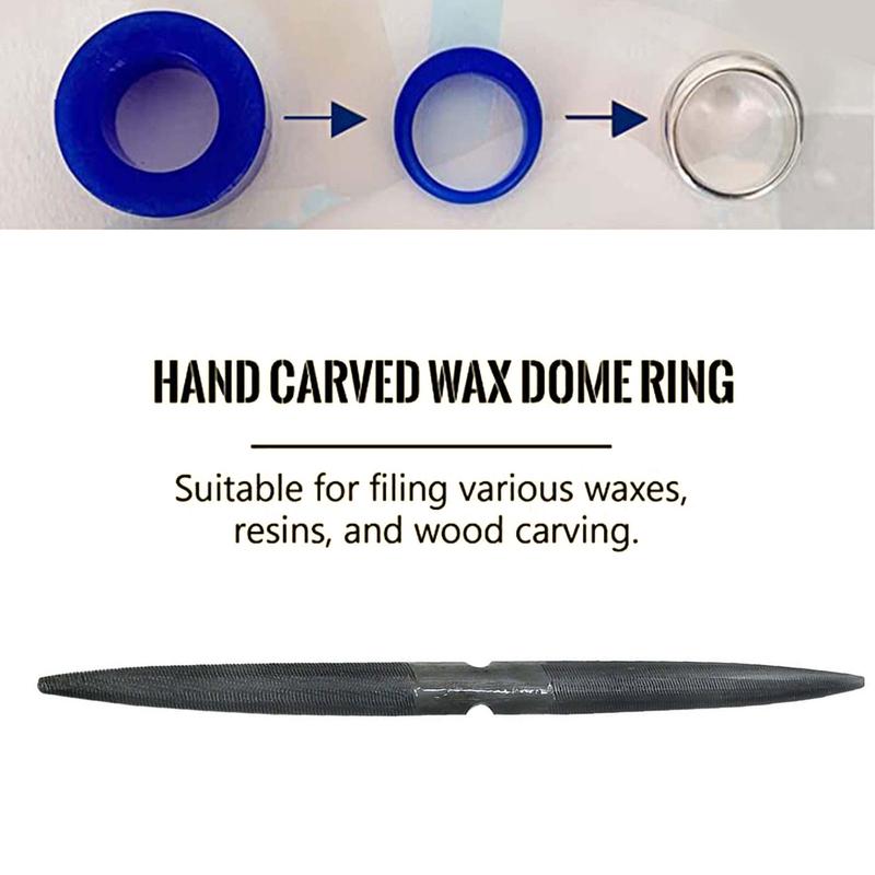 ✪ 8 Inch Double Ended Half Round Wax File Jewelry Tool for Carving and Filing 3