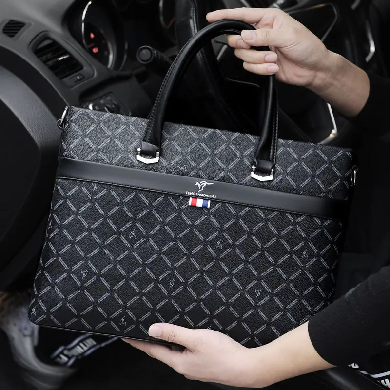 2024 New Business Shoulder Bag Messenger Bag Laptop Handbag Large Capacity Men's Business Trip Briefcase