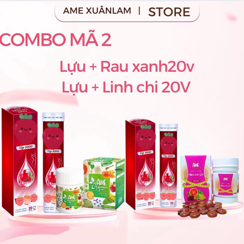 [ MÃ 3] Viên Uống Vitamin Rau xanh linh chi và lựu