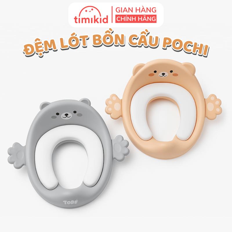Bệ Lót Thu Nhỏ Bồn Cầu TOBE Pochi Cho Bé Có Tay Vịn Tiện Lợi Và Đệm Lót Mềm MS 2125