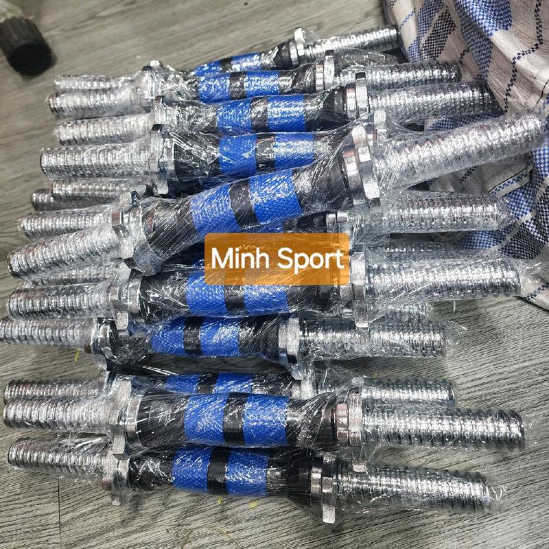 Đòn Tay Mạ Inox Cán Xanh 35cm Phi 25mm - Đòn Tạ Tay Minh Sport có sẵn giao liền !! 7