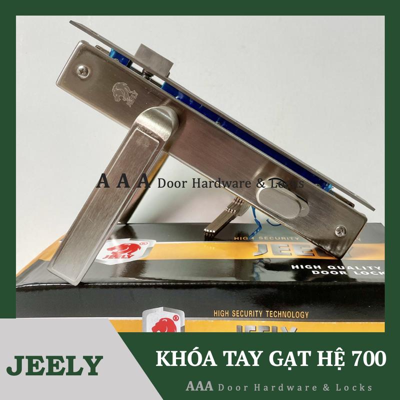 Khoá tay gạt JEELY H602 (thân 3F) cho cửa nhôm, sắt, gỗ hệ 700 đố 3x6