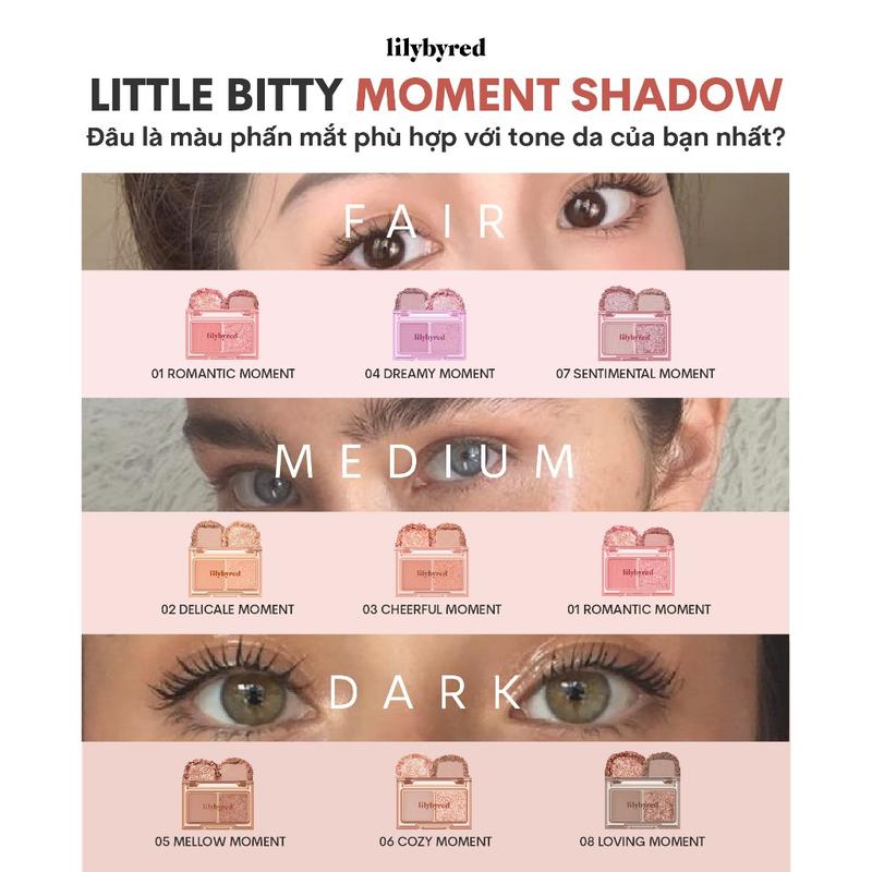 [TẾT] Bảng Phấn Mắt 2 Màu LILYBYRED Little Bitty Moment Eyeshadow 1.7g 4