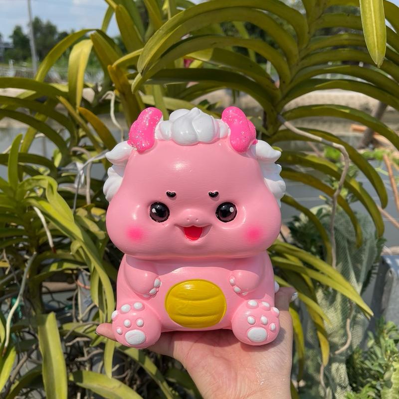 Heo rồng ba bi thạch cao “ bỏ ống tiết kiệm “ heo đất bỏ ống đựng tiền Ống Heo