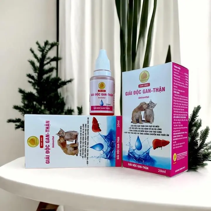 Dung dịch giải độc gan thận cho chó và mèo Aminovitol Chăm sóc hông & khớp Vietnam