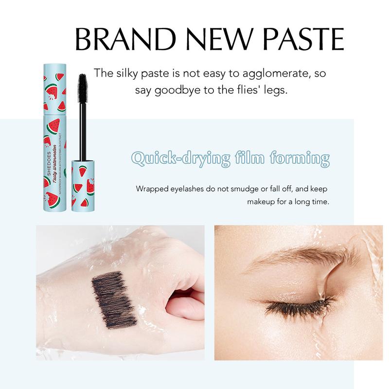 Product Introduction of Shedoes Lengthened Thick and Long Long Lasting Waterproof Non-Dizzy Makeup Not Smudge Quick-Drying Watermelon Mascara 5