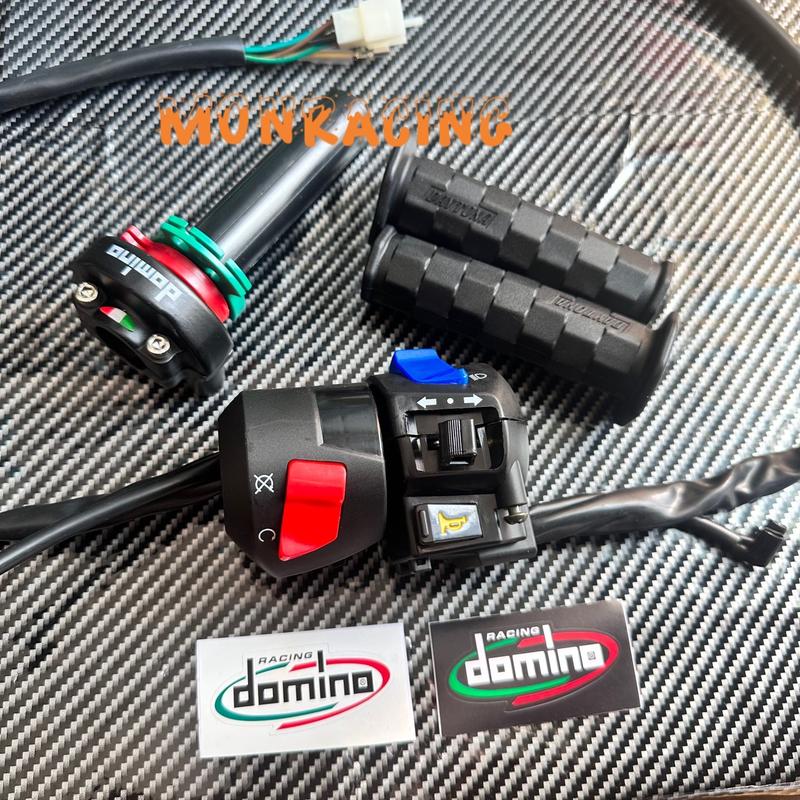Bộ cùm tăng tốc DOMINO và cùm công tắc FZ-v2 tặng kèm bao tay nắm Daytona gắn xe máy, xe điện, bộ phụ kiện mang đến sự tiện ích và thẩm mỹ cho xe Cao Su Phụ Tùng