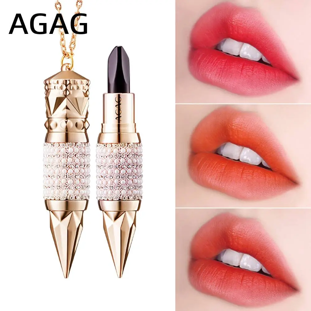 Son Môi Agag Nữ Hoàng Đầy Đủ, 3 Màu Trong 1, Mềm Mại Và Lâu Trôi, Hoàn Thiện Lì