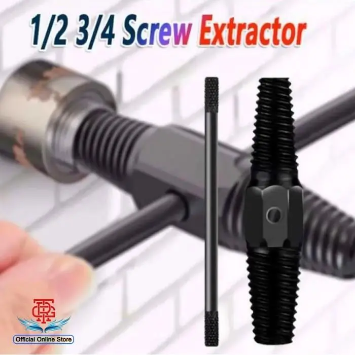 Alat Pembuka Cabut Buka Drat Keran Kran Pipa Doll Baut Rusak Patah Dalam 1/2" 3/4" Inch Broken Pipe Extractor