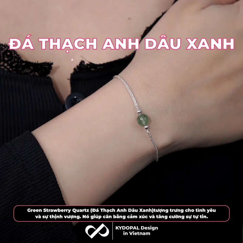 Vòng tay bạc nữ KYDOPAL bạc 925 đá Phong Thủy Tự Nhiên và charm trang sức cao cấp ý 925 - PAL9B7L7 5