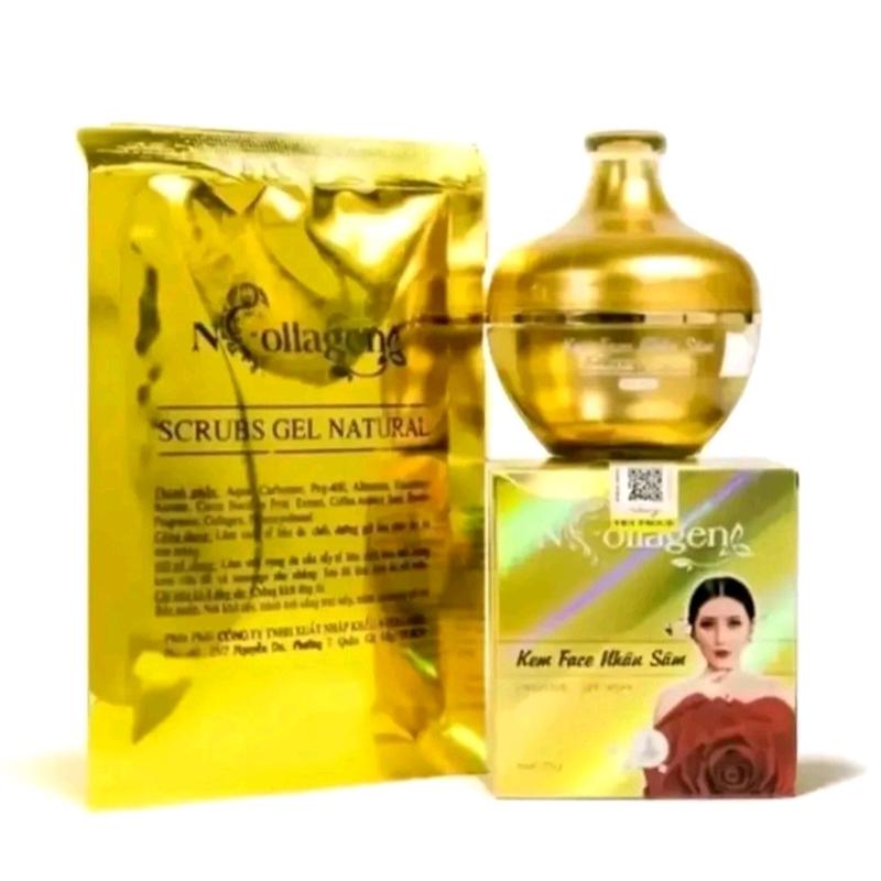 Kem Face Nhân Sâm Vàng Ncollagen (tặng sec ttb chết) - Hỗ trợ chăm sóc da khô nám Trà Nữ Làm Đẹp Da Skincare Tre  Women