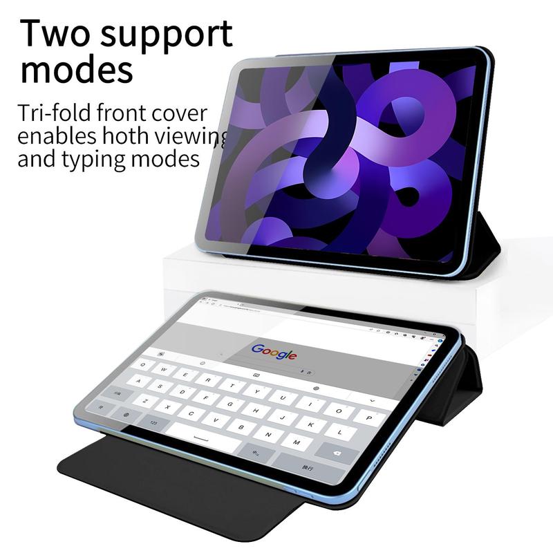 Magnetic Tablet Case, 1 Count Smart Foldable Magnetic Case, PU Leather Cover Case with Pencil Slot, Tablet Cover Cases Compatible with iPad 10th 8