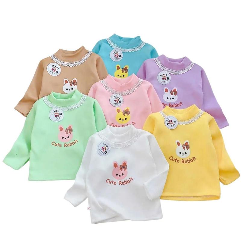 Sét 2 Áo giữ nhiệt cho bé gái TN04, áo thu đông từ 6-18kg, lót lông mềm mịn