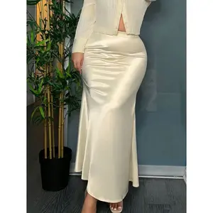 Char-la.id Rok Satin Jumbo / Rok Wanita Jumbo / Rok Satin Flare  - CHR1804