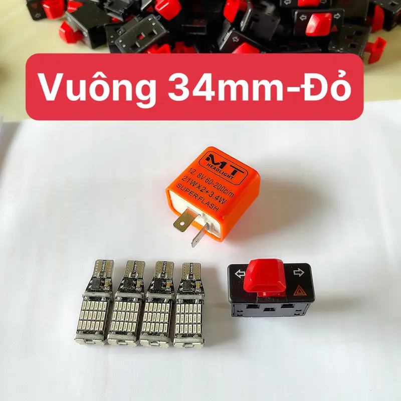 Combo Haza+4 Bóng T15 Siêu Sáng Gắn Wave 50/100/110 Win V1 V2 V3 7