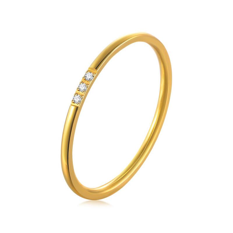 Product Introduction of Ht Japan Korea Ultra-Fine Titanium Dia Light Ins Style Stainless Steel Tail Ring Girls Accessories Non-Fade 9