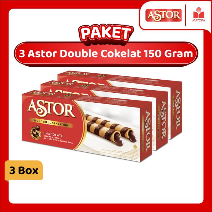 Gambar Paket 3 Astor Double Cokelat 150 Gram dari Mayora Kota Administrasi Jakarta Barat Tokopedia