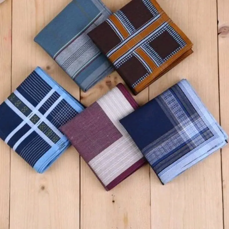 6pcs- sapu tangan pria bahan cotton / sapu tangan laki-laki bahan katun ,saputangan pria isi 6 Aksesoris Hadiah 1