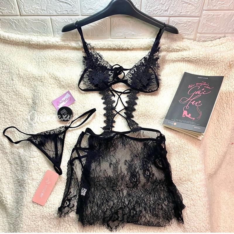  VN075 Váy Ngủ Ren Xuyên Thấu Quyến Rũ Nữ 