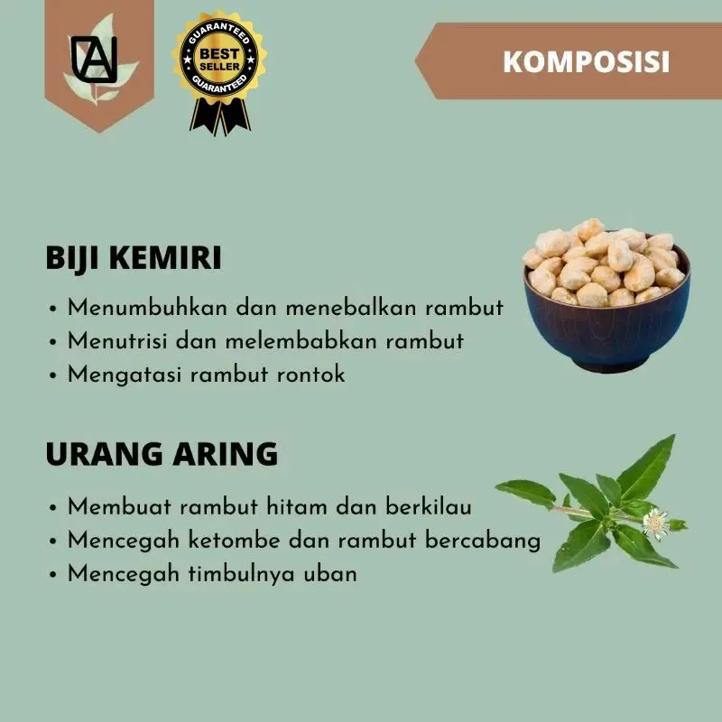 minyak kemiri bakar penumbuh Rambut ceugah uban Jenggot Haircare 2