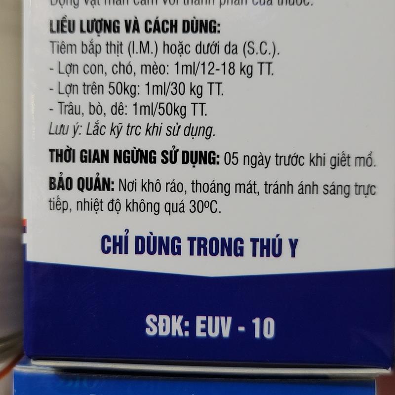 Product Introduction of Chai Cef 10 LA Ceftiofur 10% Dùng Trong Các Trường Hợp Viêm Phổi, Viêm Phổi Dính Sườn, Ho Thở Bụng Ở Thú Cưng 5