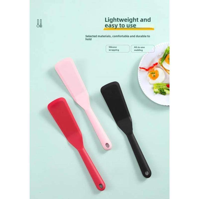 Product Introduction of High Quality Mini Fish Frying Spatula Non-stick Pan Silicone Fried Egg Scoop Long Handle Baking Spatula Kitchen Utensils 16