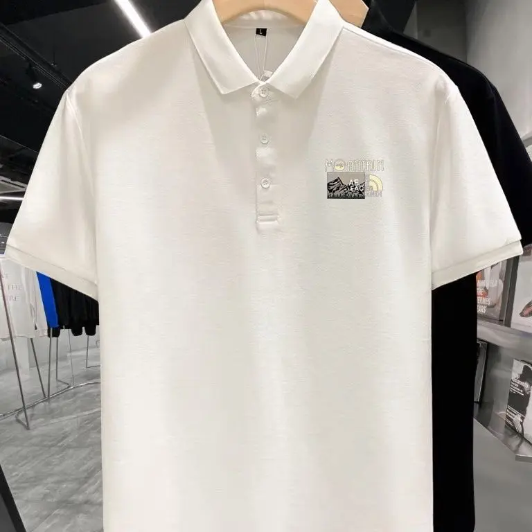 Áo Sơ Mi Uđ En, ngắn Tay, Polo, Thương Hiệu Thời Trang Mùa Hè 2024, Ve Áo, Thường Ngày, Phổ Biến Với Giới Trẻ, Hợp Xu hướng, Dễ Phối Đồ, Thời Trang Ins Thanh Lịch, Dành Cho Nam Giới 3