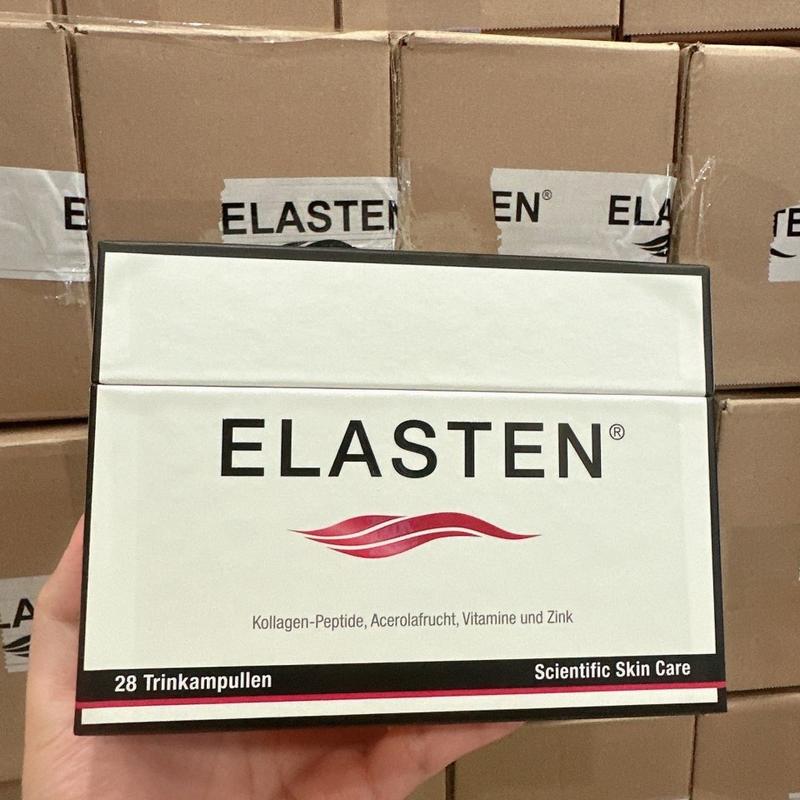 [[tặng thêm 1 ống+5 mặt nạ + kèm túi] ]Nước uống collagen Elasten từ Đức hỗ trợ đẹp da 28x25ml