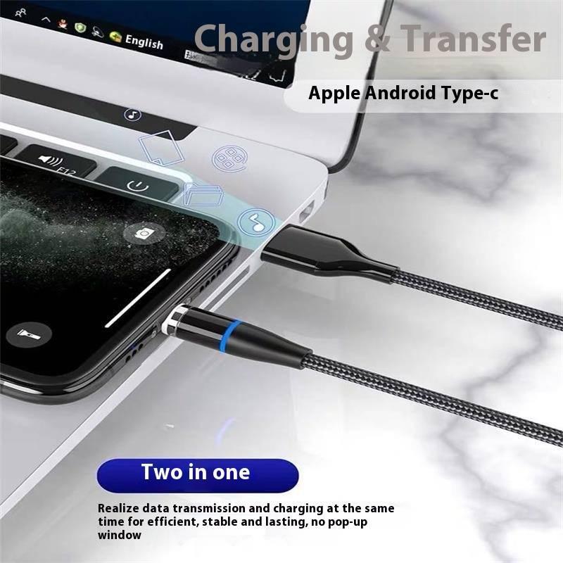 Product Introduction of Magnetic suction data cable three in one super fast charging magnetic suction charging wire flash charging wire magnetic suction cable creative magnetic data cable Mobile Phone Accessories Led Smartphone 35