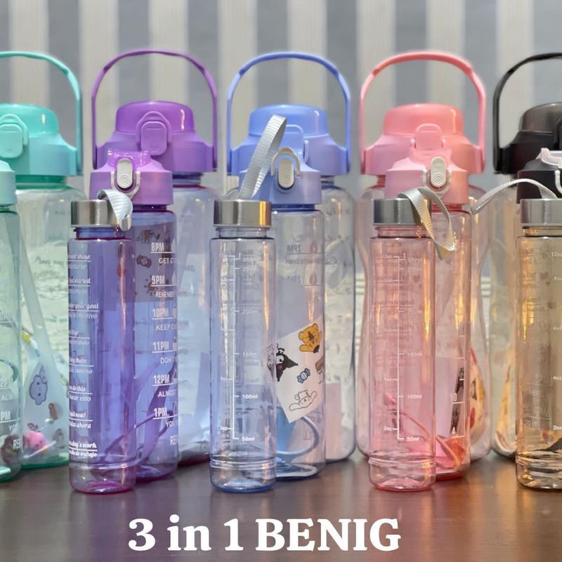Botol viral bening 3in1 uk 2L+900ml+350ml free sticker 2D& 3D - Shop ...