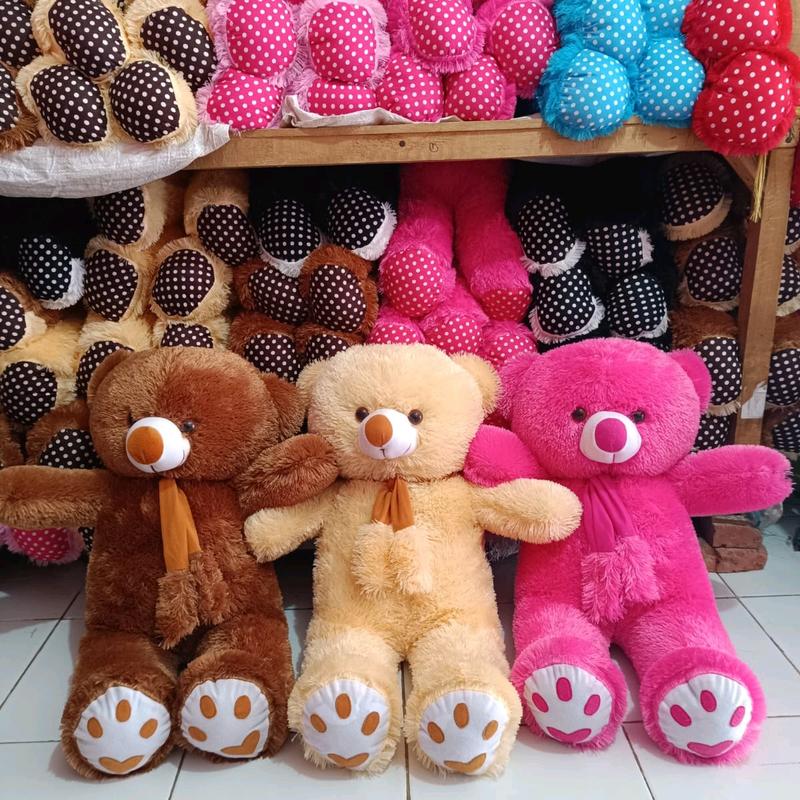boneka teddy bear syal telapak 75cm 2