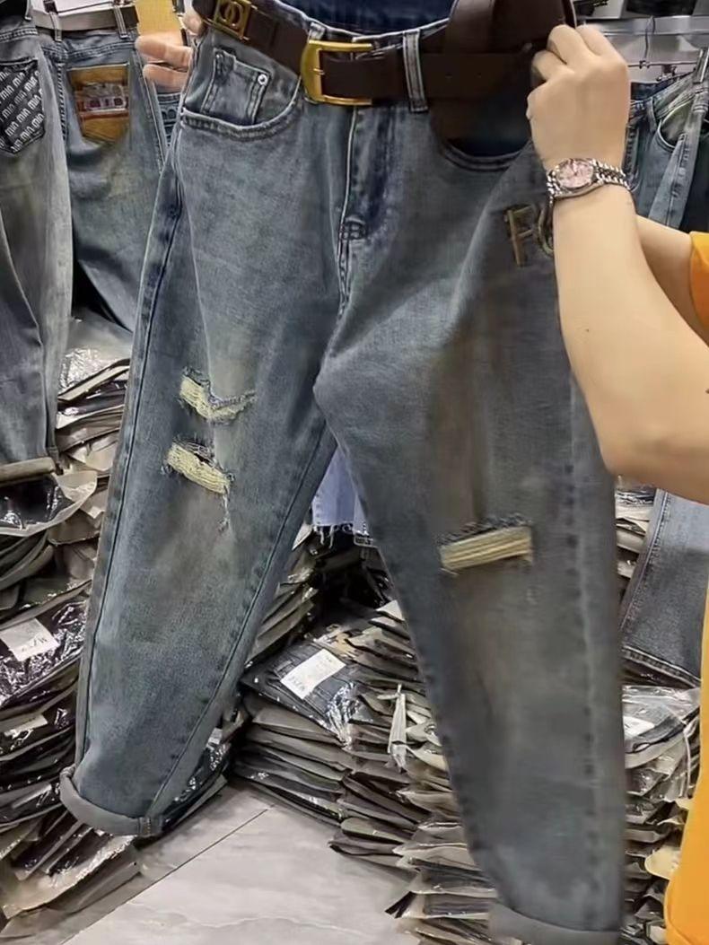 Product Introduction of nâu quần  bò  trắng  jean  nữ quần  jean  nữ  ngắn  lưng  thun quần  jean  ống  rộng  xếp  ly cargo  jeans quan  jean  nu quần  bò  giấy quần  bò  ánh  tím nessaabarrett  jeans quần  rin  rách  đùi  nữ high  rise  jeans  outfits 10