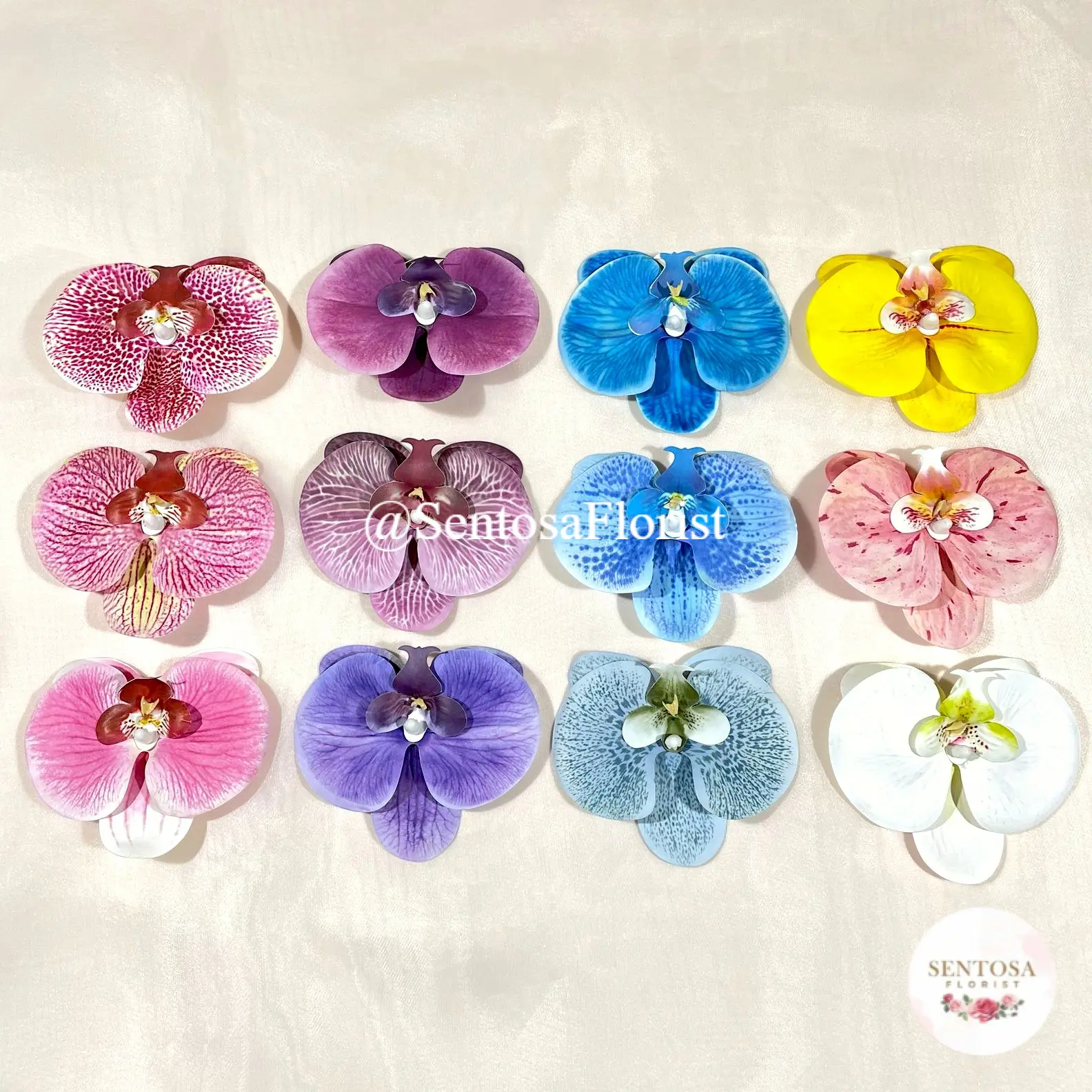 1Pcs Bunga Anggrek Kuntuman Latex Kuntuman Anggrek Latex Premium Artificial Tanpa Jepitan (KN-434)