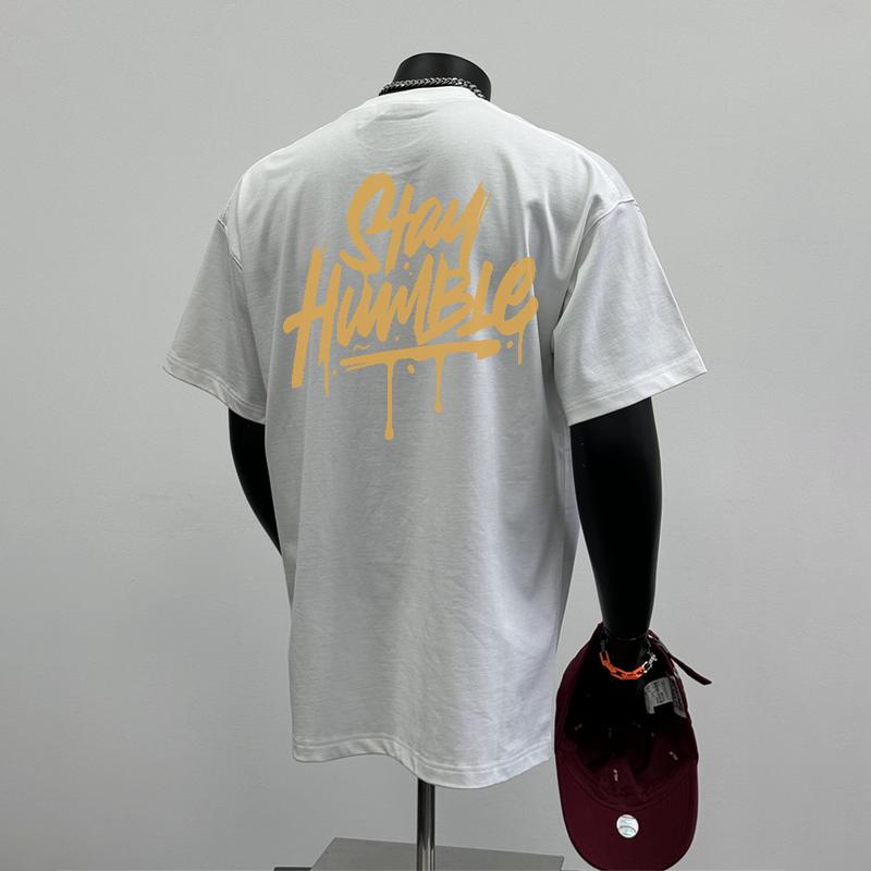 Áo Thun Nam ngắn Tay Thiết Kế Chữ Cái Đơn Giản, 100% Cotton, In Cổ Điển Áo Cổ Thuyền Unisex Menswear 9